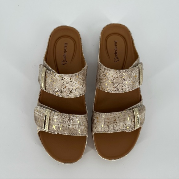 Baretraps Wisteria Slide Sandals Cream Cork Textured Comfort - Size 6.5 - Picture 4 of 13